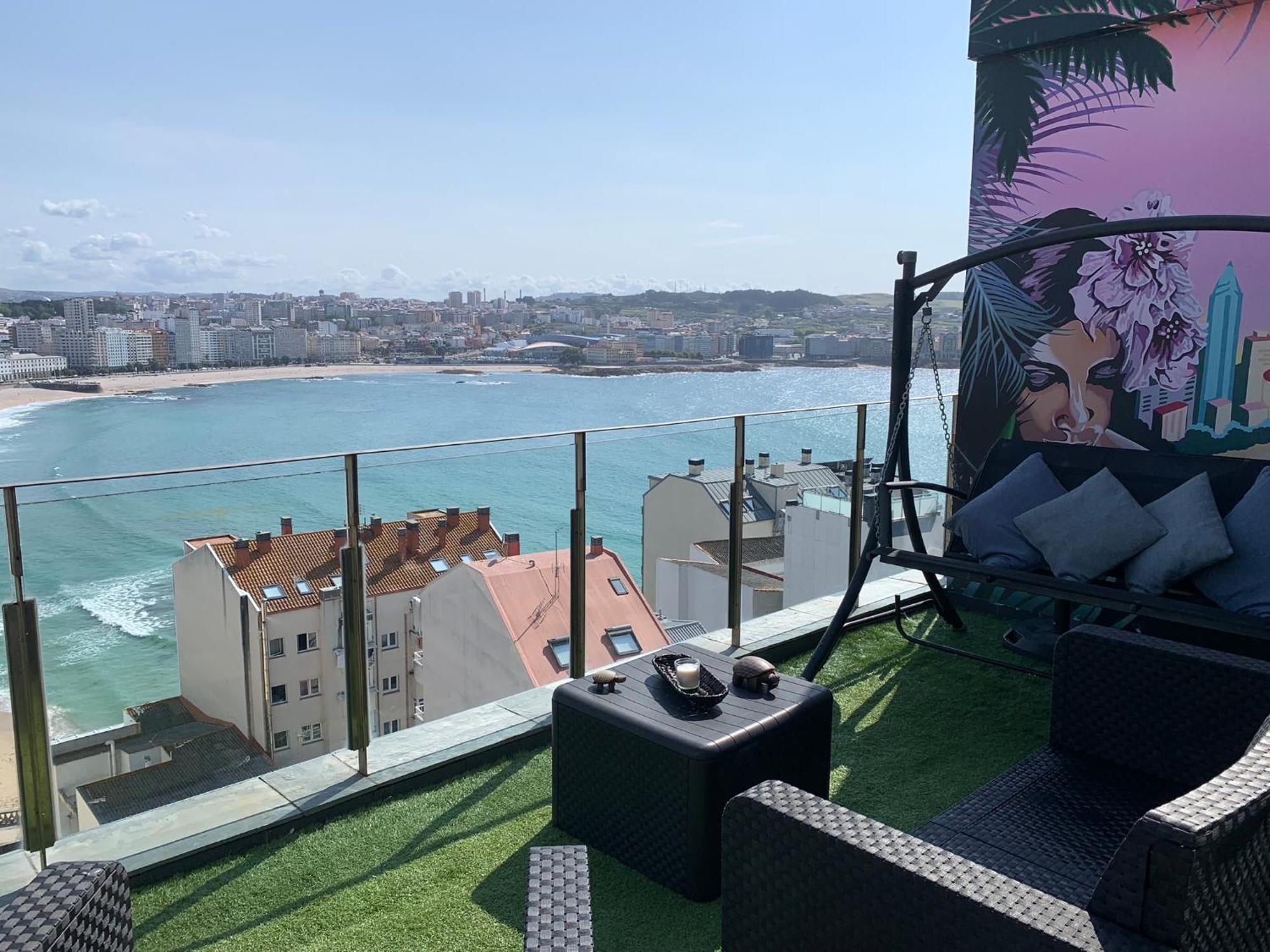 Apartamento Vistas Coruna 3 Habitaciones A Coruña Exteriör bild